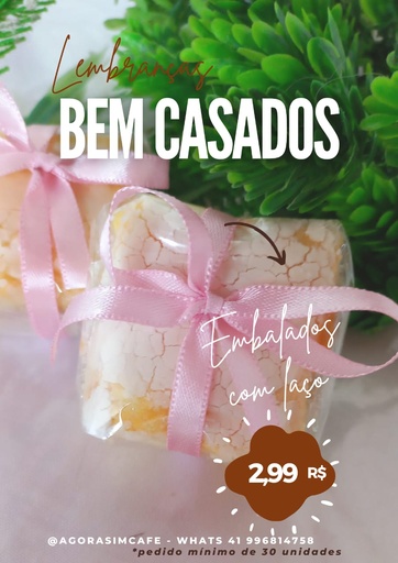 Bem Casados Celofane e Fita